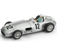 BRUMM 1/43 F1 MERCEDES W196 MOSS 1955 WINNER BRITAIN GP MODELLINO STATICO