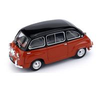 BRUMM 1/43 FIAT 600 MULTIPLA D 1960 NERO/ROSSO MODELLISMO MODELLINO STATICO