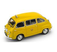 1:43 Brumm Fiat 600D Multipla Taxi Milano 1970 Yellow R334B Modellino