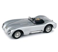 MODELLINO AUTO STATICO JAGUAR C TYPE STRADALE 1953 SILVER MODELLISMO SCALA 1:43