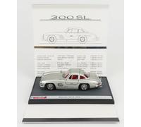 BRUMM 1/43 MERCEDES BENZ 300SL COUPE GULLWING W198 1954 SILVER MODELLINO AUTO