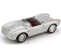 MODELLINO AUTO STATICO PORSCHE 550A RS SPYDER BIPOSTO STRADALE 1954 ARGENTO 1:43