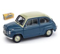 BRUMM SCALA 1:43 MODELLINO AUTO STATICO FIAT 600 1A SERIE 1955-1969 BLU AVORIO