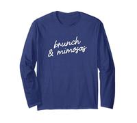Brunch e mimose Divertente sceneggiatura Minimalista per la Maglia a Manica