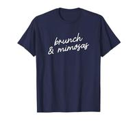 Brunch e mimose Divertente sceneggiatura Minimalista per la Maglietta