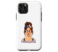 Brune Fille Française Drapeau de la France Copine ou Épouse Custodia per iPhone 11 Pro