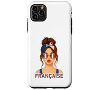 Brune Fille Française Drapeau de la France Copine ou Épouse Custodia per iPhone 11 Pro Max