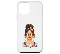 Brune Fille Française Drapeau de la France Copine ou Épouse Custodia per iPhone 12 mini