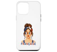 Brune Fille Française Drapeau de la France Copine ou Épouse Custodia per iPhone 12 Pro Max