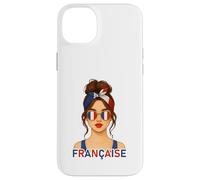 Brune Fille Française Drapeau de la France Copine ou Épouse Custodia per iPhone 14 Plus