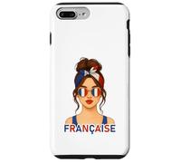 Brune Fille Française Drapeau de la France Copine ou Épouse Custodia per iPhone 7 Plus/8 Plus