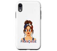 Brune Fille Française Drapeau de la France Copine ou Épouse Custodia per iPhone XR