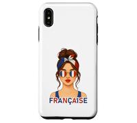 Brune Fille Française Drapeau de la France Copine ou Épouse Custodia per iPhone XS Max