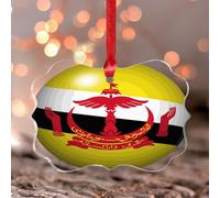 Brunei Vetro Colorato Finestra Arazzi America Latina Paese ispanico Europeo Asia Africa Bandiere Ascese Finestre Pannelli Ricordi per Parete Giardino Auto E Decorazione Del Partito Unico Trasparente