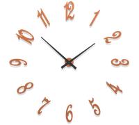 Brunelleschi orologio da parete moderno numeri adesivi legno terracotta 130cm
