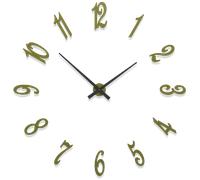 Brunelleschi orologio da parete moderno numeri adesivi legno verde oliva