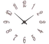 Brunelleschi orologio da parete numeri adesivi legno grigio prugna 130cm