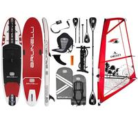 BRUNELLI 10,8 Windsurf Woven Double Layer iSUP Board gonfiabile Stand Up Paddle Set Checker 4,5 mq Rigg