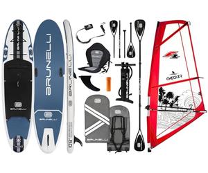 BRUNELLI 10,8 Windsurf Woven Double Layer iSUP Board gonfiabile Stand Up Paddle Set Checker 4,5 mq Rigg