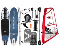 BRUNELLI 10.8 Woven Windsurf Tavola Vela Isup Stand Up Paddle Checker 4,5qm Rigg