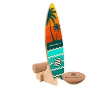 Brunelli Balance Board Set completo con rullo in sughero, emisfero e supporto, 14 modelli a scelta, in legno, antiscivolo, equilibrio, fitness e divertimento (set completo da surfisti)