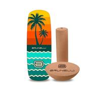 Brunelli Balance Board Set completo in legno - Balance Board con rullo & emisfero equilibrio Core Training Fitness Training Fitness Training Stability Training Principiante avanzate (Pill 86 cm +