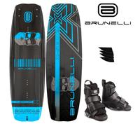 BRUNELLI CARBON Wakeboard SET 138 CM Wake Imbragatura Wakeboardbindung