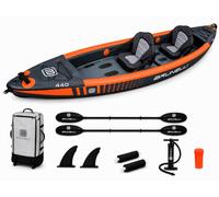 BRUNELLI Raptor 440 Kayak Gonfiabile per 2 Persone, Drop-Stitch Kayak da Touring, 10 PSI, 3 Camere d'Aria, Include 2 Pagaie, 2 Sedili, Pompa, Pinne e Borsa per il Trasporto