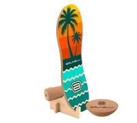 Brunelli Set completo con rullo di sughero, emisfero e supporto, 14 modelli a scelta, in legno, antiscivolo, equilibrio, fitness e divertimento (set completo Peanut 86 cm)