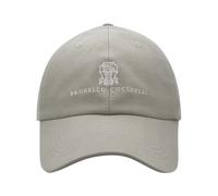 Brunello Cucinelli, ,Accessories ,Uomo ,Verde ,M Logo Embroidered Cotton Cap