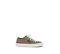 Brunello Cucinelli Beige Calf Leather Bos Taurus Low Top Sneakers - EU36/US6