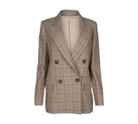Brunello Cucinelli - Blazer in Lino Principe di Galles - - Jackets - Donna - Marrone - S