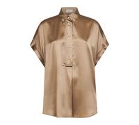 Brunello Cucinelli, ,Blouses & Shirts ,Donna ,Giallo ,XS Camicia in Raso di Seta