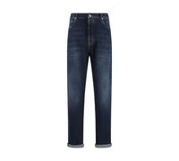 Brunello Cucinelli Blue Cotton Straight-Leg Jeans - IT54 | XXL