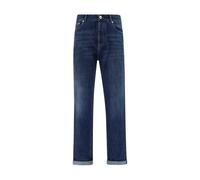 Brunello Cucinelli Blue Cotton Straight-Leg Jeans - IT56 | 3XL