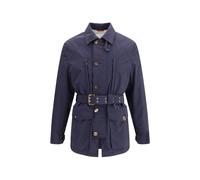 Brunello Cucinelli Blue Polyester Coat - IT48 | M