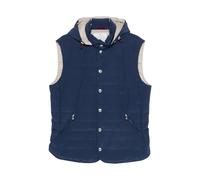 Brunello Cucinelli - Bonded Nylon Down Vest with Detachable Hood - - Jackets - Uomo - Blu - XL