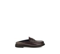 Brunello Cucinelli Brown Calf Leather Bos Taurus Slip-On Loafers - EU38/US8