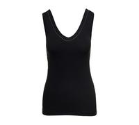 Brunello Cucinelli - Canotta nera in cotone con inserto Monile - - Tops - Donna - Nero - L