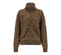 Brunello Cucinelli - Cardigan Dazzling Waves - - Knitwear - Donna - Marrone - L