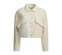 Brunello Cucinelli, ,Jackets ,Donna ,Bianco ,M Giacca in Cotone con Frange