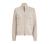 Brunello Cucinelli - Giacca in Maglia con Zip e Paillettes - - Knitwear - Donna - Grigio - L