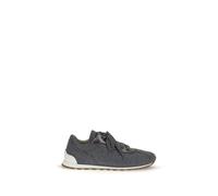 Brunello Cucinelli Gray Fleece Wool Athletic Sneakers - EU39/US9