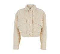 Brunello Cucinelli, ,Jackets ,Donna ,Bianco ,L Giacca in Cotone con Frange