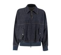 Brunello Cucinelli, ,Jackets ,Donna ,Nero ,S Giacca in pelle nappa ricamata