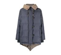 Brunello Cucinelli, ,Jackets ,Donna ,Blu ,S Giacca Parka Invernale