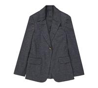 Brunello Cucinelli, ,Jackets ,Donna ,Grigio ,S Blazer in Lana Grigio per Donne