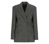 Brunello Cucinelli, ,Jackets ,Donna ,Grigio ,S Giacca doppiopetto in Techno Wool
