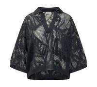Brunello Cucinelli, ,Knitwear ,Donna ,Blu ,S Maglia traforata con scollo a V