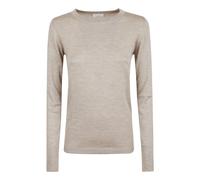 Brunello Cucinelli, ,Knitwear ,Donna ,Grigio ,M Maglione Girocollo